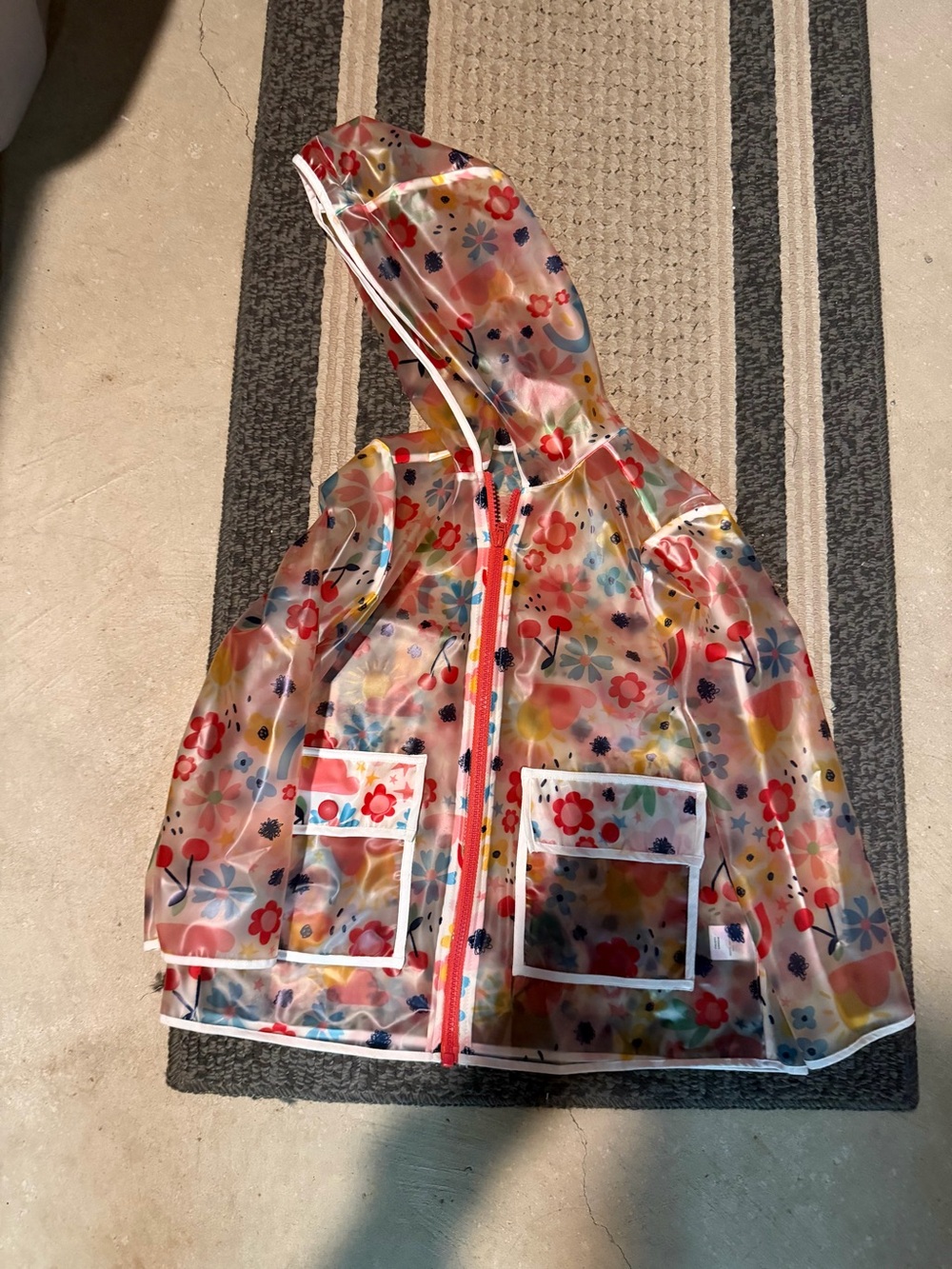 Tucker + Tate transparent print hooded raincoat